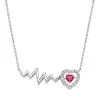 The Beat Of Your Heart® Lab Created Ruby & Lab Created White Sapphire Heart Pendant In Sterling Silver
