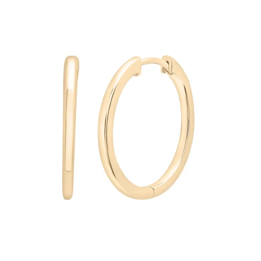 Thin Hoop Earrings In Vermeil, 21Mm