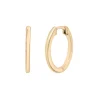 Thin Huggie Hoop Earrings In Vermeil, 18Mm