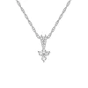 Three Stone Diamond Pendant In 10K White Gold (1/4 Ct. Tw.)