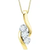 Three-Stone Diamond Pendant Swirl