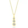 Three-Stone Diamond Pendant In 10K Yellow Gold (1/3 Ct. Tw.)