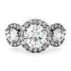 Three-Stone Moissanite Ring In 14K White Gold (2 1/10 Ct. Tw.)