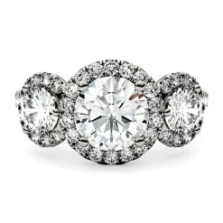 Three-Stone Moissanite Ring In 14K White Gold (2 1/10 Ct. Tw.)