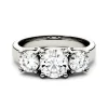 Three-Stone Moissanite Ring 14K White Gold (2 Ct. Tw.)