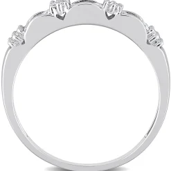 Three-Stone Moissanite Stacking Ring In Sterling Silver (2/5 Ct. Tw.)