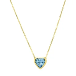 Topaz Necklace In 10K Yellow Gold