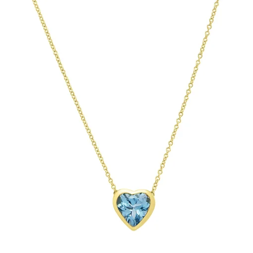 Topaz Necklace In 10K Yellow Gold