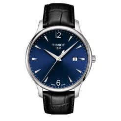 Tradition Men's Watch With Black Leather Strap