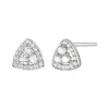 Triangle-Shaped Diamond Stud Earrings In Sterling Silver (1/3 Ct. Tw.)