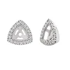 Trillion Diamond Earring Jackets In 10K White Gold (1/10 Ct. Tw.)