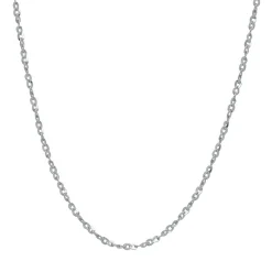 Twist Link Chain In 14K White Gold, 18"