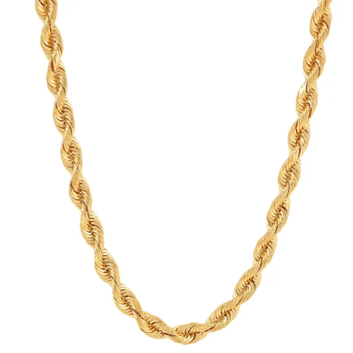 Twist Rope Chain In 14K Gold