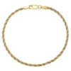 Twisted Rope Chain Bracelet In 10K Yellow And White Gold