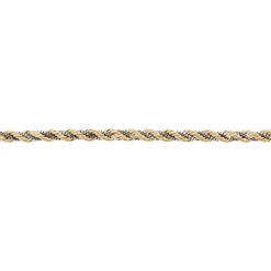 Twisted Rope Chain In 10K Yellow And White Gold
