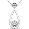 Two-Stone Diamond Necklace In 14K White Gold (1/3 Ct. Tw.)