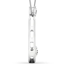 Two-Stone Diamond Necklace In 14K White Gold (1/3 Ct. Tw.)