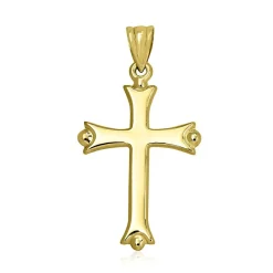 Two-Tone Reversible Cross In 14K Gold