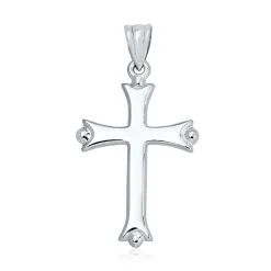 Two-Tone Reversible Cross In 14K Gold