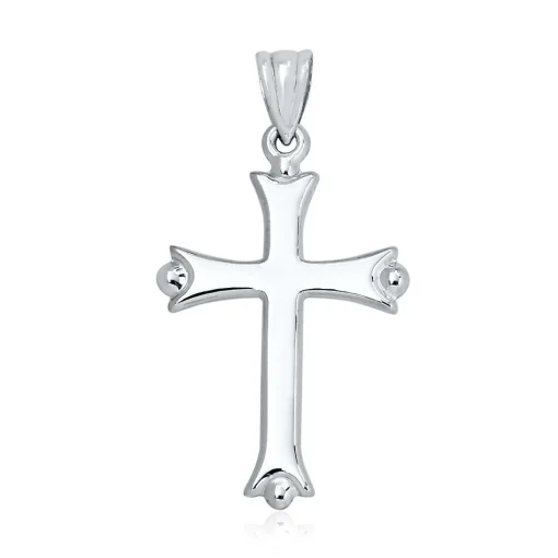 Two-Tone Reversible Cross In 14K Gold