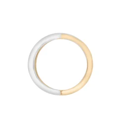 Two-Tone 'X' Ring In Vermeil