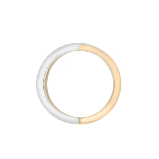 Two-Tone 'X' Ring In Vermeil