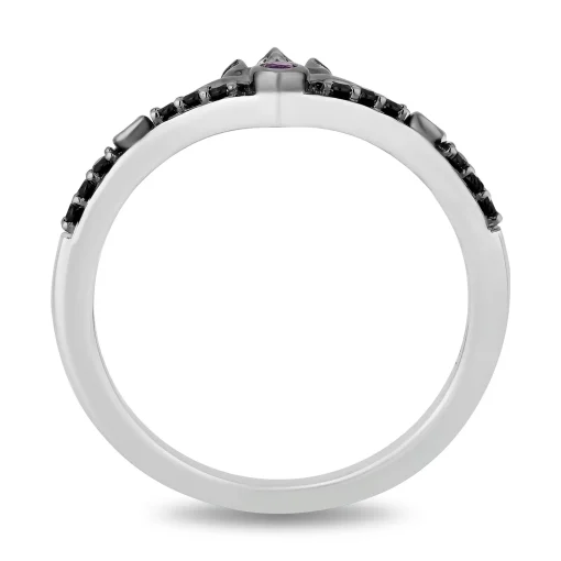 Ursula And Ariel Stack Band Set In Sterling Silver And 10K Rose Gold (1/6 Ct. Tw.)