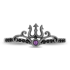 Ursula And Ariel Stack Band Set In Sterling Silver And 10K Rose Gold (1/6 Ct. Tw.)