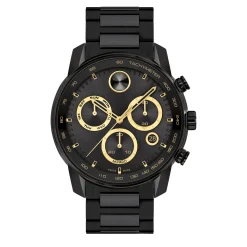 Verso Men's Watch In Black Ion-Plated Stainless Steel, 44Mm