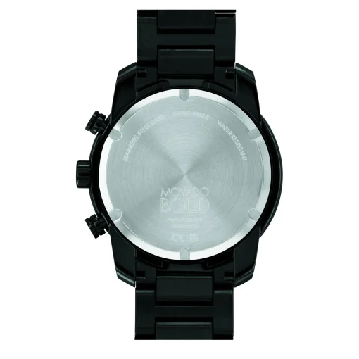 Verso Men's Watch In Black Ion-Plated Stainless Steel, 44Mm