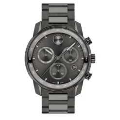 Verso Men's Watch In Gunmetal Ion-Plated Stainless Steel, 44Mm