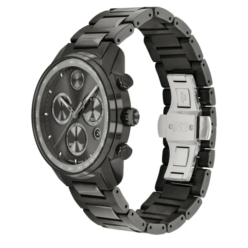 Verso Men's Watch In Gunmetal Ion-Plated Stainless Steel, 44Mm