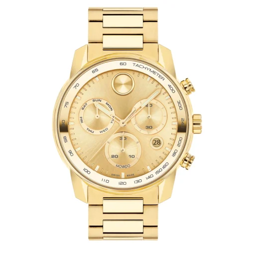 Verso Men's Watch In Yellow Gold-Tone Ion-Plated Stainless Steel, 44Mm