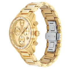 Verso Men's Watch In Yellow Gold-Tone Ion-Plated Stainless Steel, 44Mm