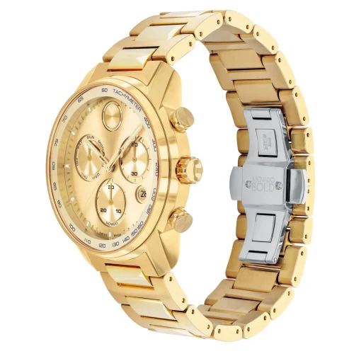 Verso Men's Watch In Yellow Gold-Tone Ion-Plated Stainless Steel, 44Mm