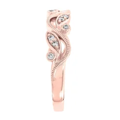 Vine Ring With Diamonds In 10K Rose Gold (1/8 Ct. Tw.)