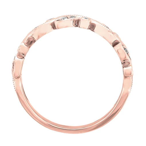 Vine Ring With Diamonds In 10K Rose Gold (1/8 Ct. Tw.)