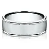 Wedding Band In 10K White Gold, 8Mm