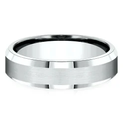 Wedding Band In 14K White Gold, 6.5Mm