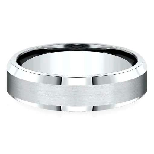 Wedding Band In 14K White Gold, 6.5Mm