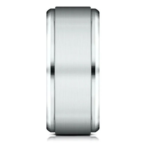 Wedding Band In 10K White Gold, 8Mm