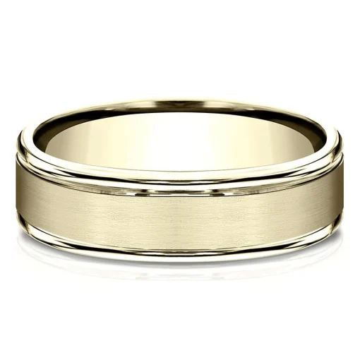 Wedding Band In 14K Yellow Gold, 6.5Mm