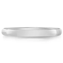 Wedding Band In White Platinum, 2Mm
