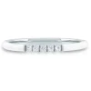 White Enamel And Lab Created White Sapphire Stack Ring In Sterling Silver