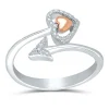 Wrap-Around Ring With Heart & Arrow In Sterling Silver