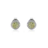 Yellow & White Diamond Stud Earrings In 14K Yellow & White Gold