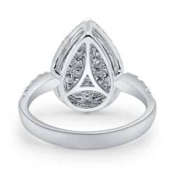 Yellow Diamond Pear-Shaped Ring In 14K White Gold (7/8 Ct. Tw.)