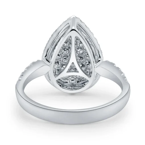 Yellow Diamond Pear-Shaped Ring In 14K White Gold (7/8 Ct. Tw.)